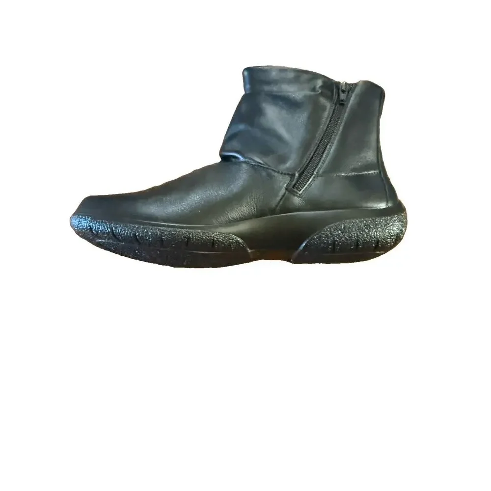 Hotter Whisper Black Leather Ankle Boots Women’s US 9.5 UK 7.5 Made England